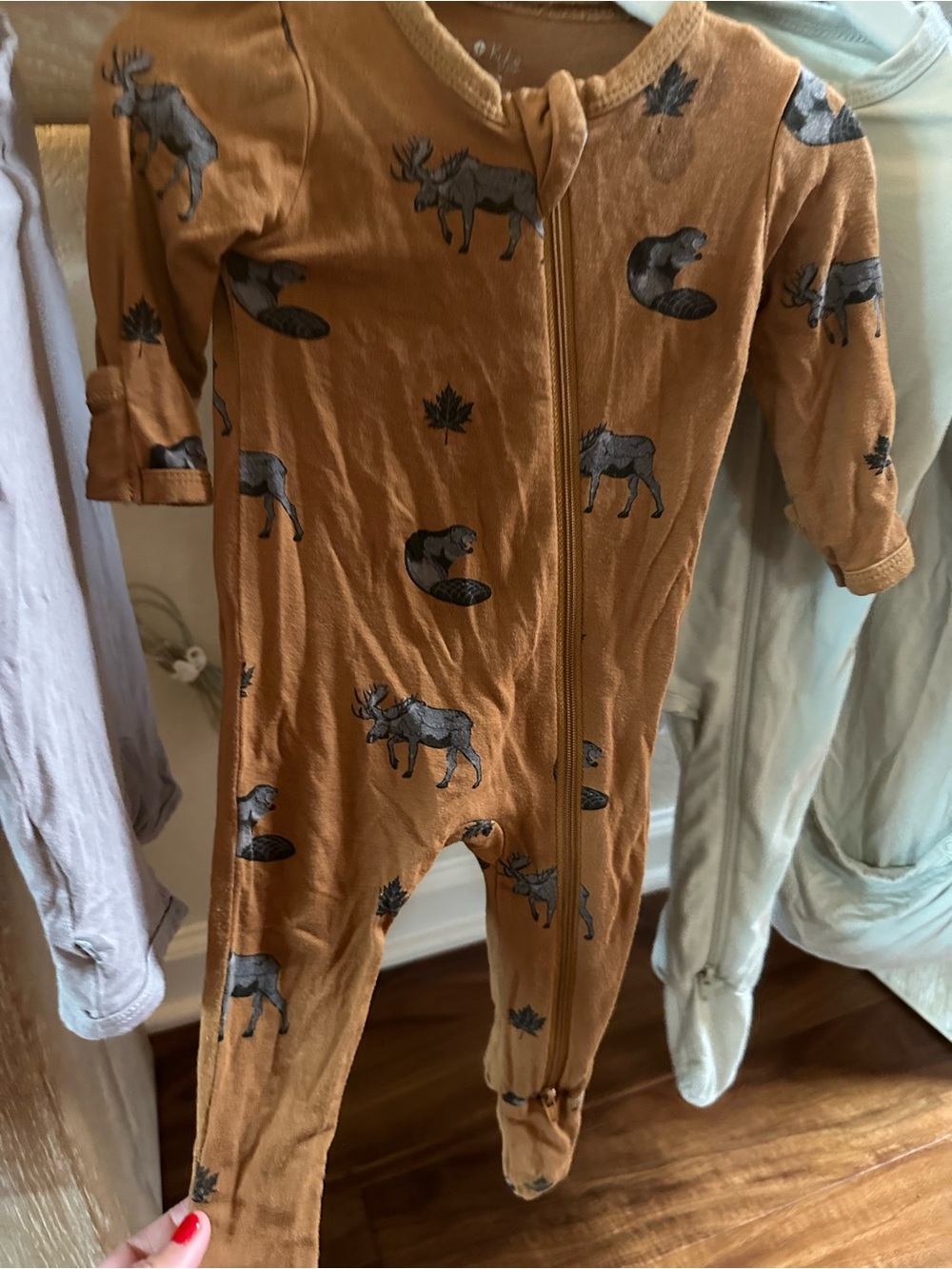 6x - Kyte BABY 0-3M - Neutral and Rust Mixed Sleepwear Set - Picture 5 of 8